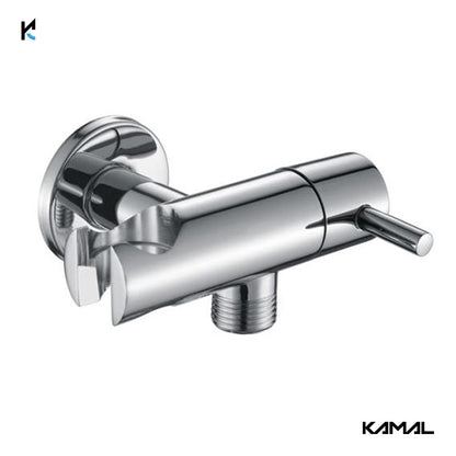 Modena Premium Angle Valve with Holder (Full Brass) - by Kamal - Kamal Bathware