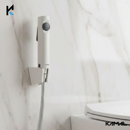 Moonstone Premium Health Faucet with 1 Mtr Stainless Steel Flexible Shower Hose & Wall Hook - by Kamal - Moonstone - Kamal Bathware