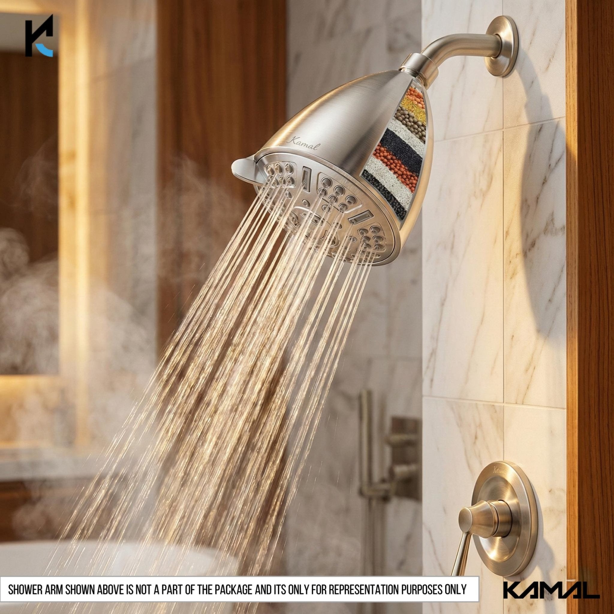 Multi - Mode Water Softener For Bathroom - by Kamal - Shower - Kamal Bathware
