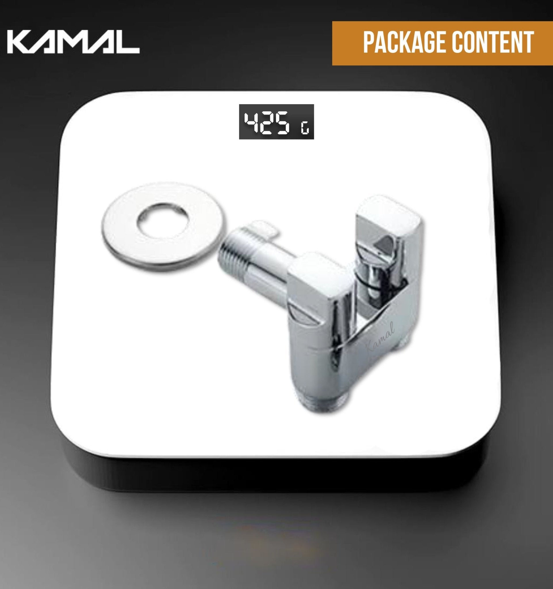 Nero Two Way Angle Valve (Full Brass) - by Kamal - Nero - Kamal Bathware