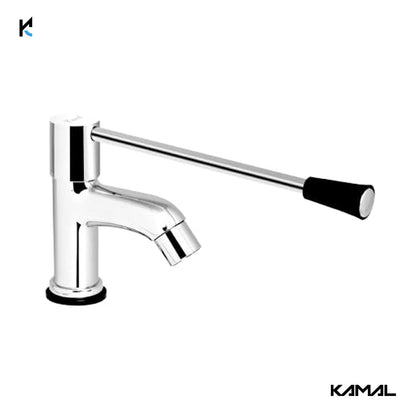 Nova Elbow Action Pilar Tap (Full Brass) - by Kamal - Kamal Bathware