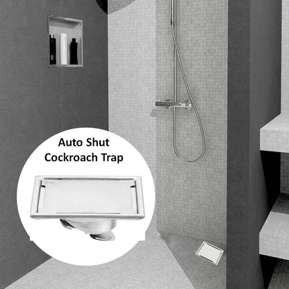 Omega Cockroach Trap SS 304 Grade Floor Drain Jali with Collar - by Kamal - Omega - Kamal Bathware