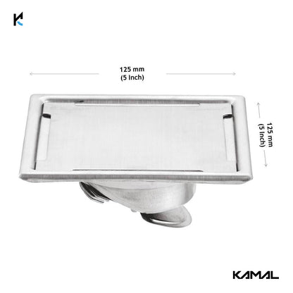 Omega Cockroach Trap SS 304 Grade Floor Drain Jali with Collar - by Kamal - Omega - Kamal Bathware