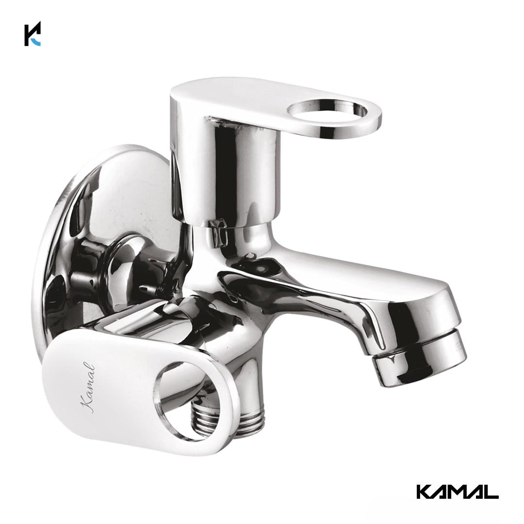 Onyx Two Way Bib Tap (Full Brass) - by Kamal - Onyx - Kamal Bathware