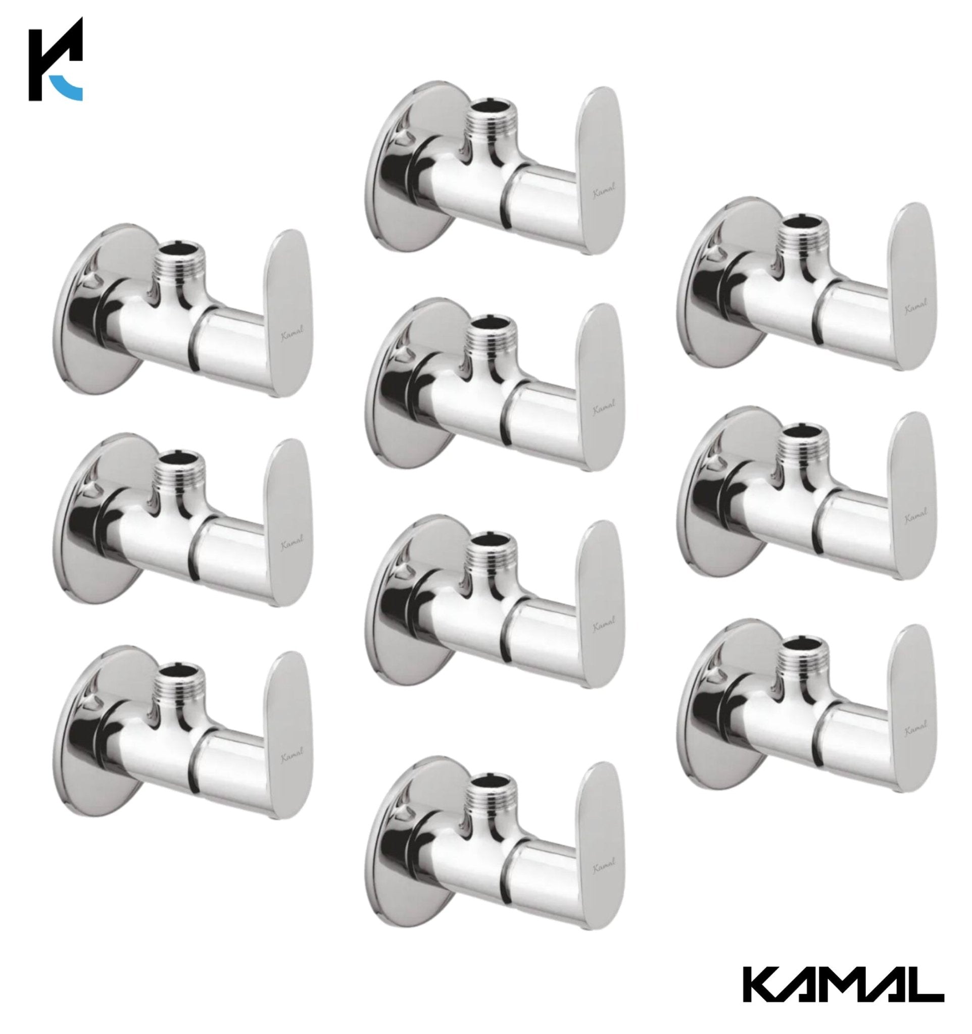 Opal Angle Valve (Full Brass) - by Kamal - Kamal Bathware