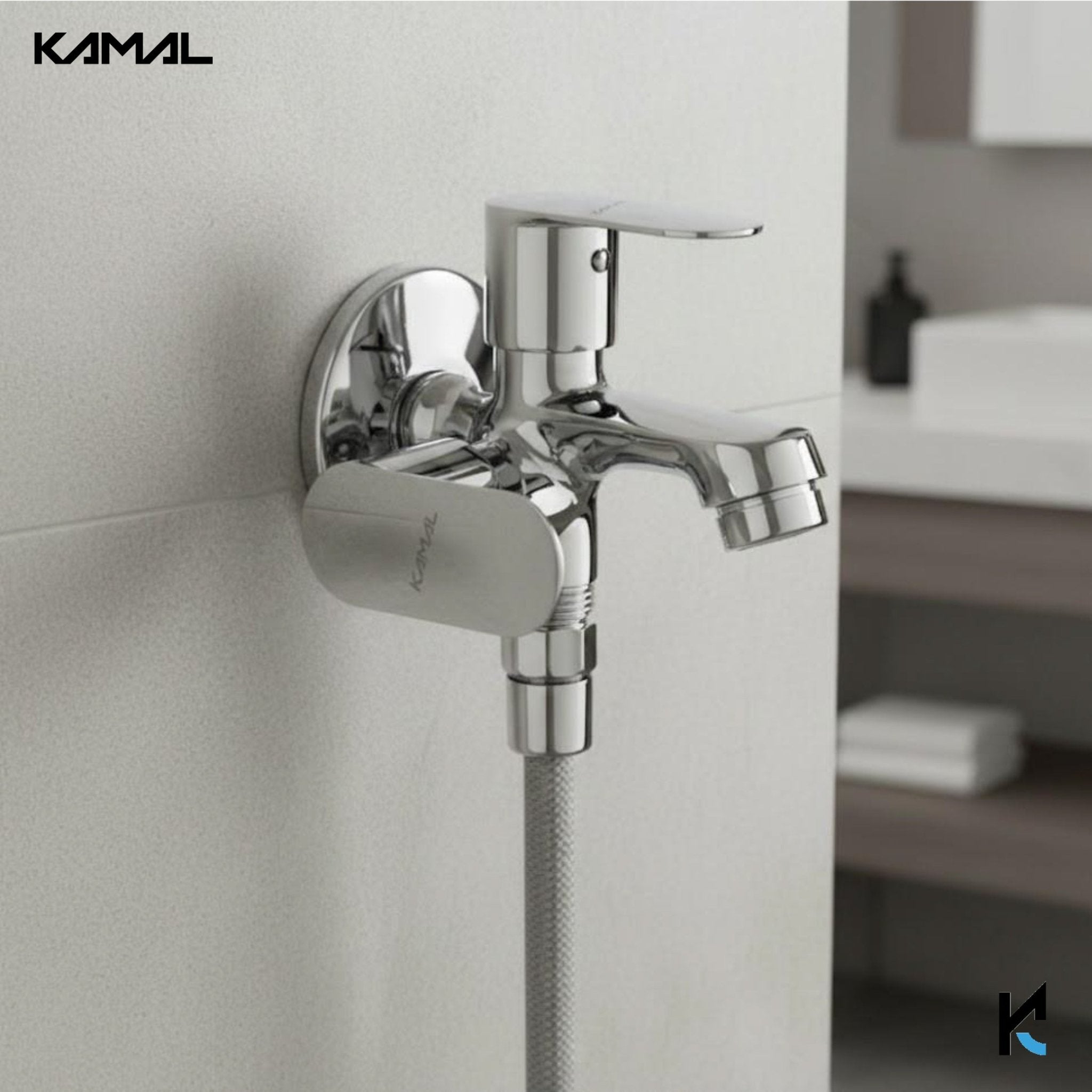 Opal Elite Two Way Bib Tap (Full Brass) - by Kamal - Opal Elite - Kamal Bathware