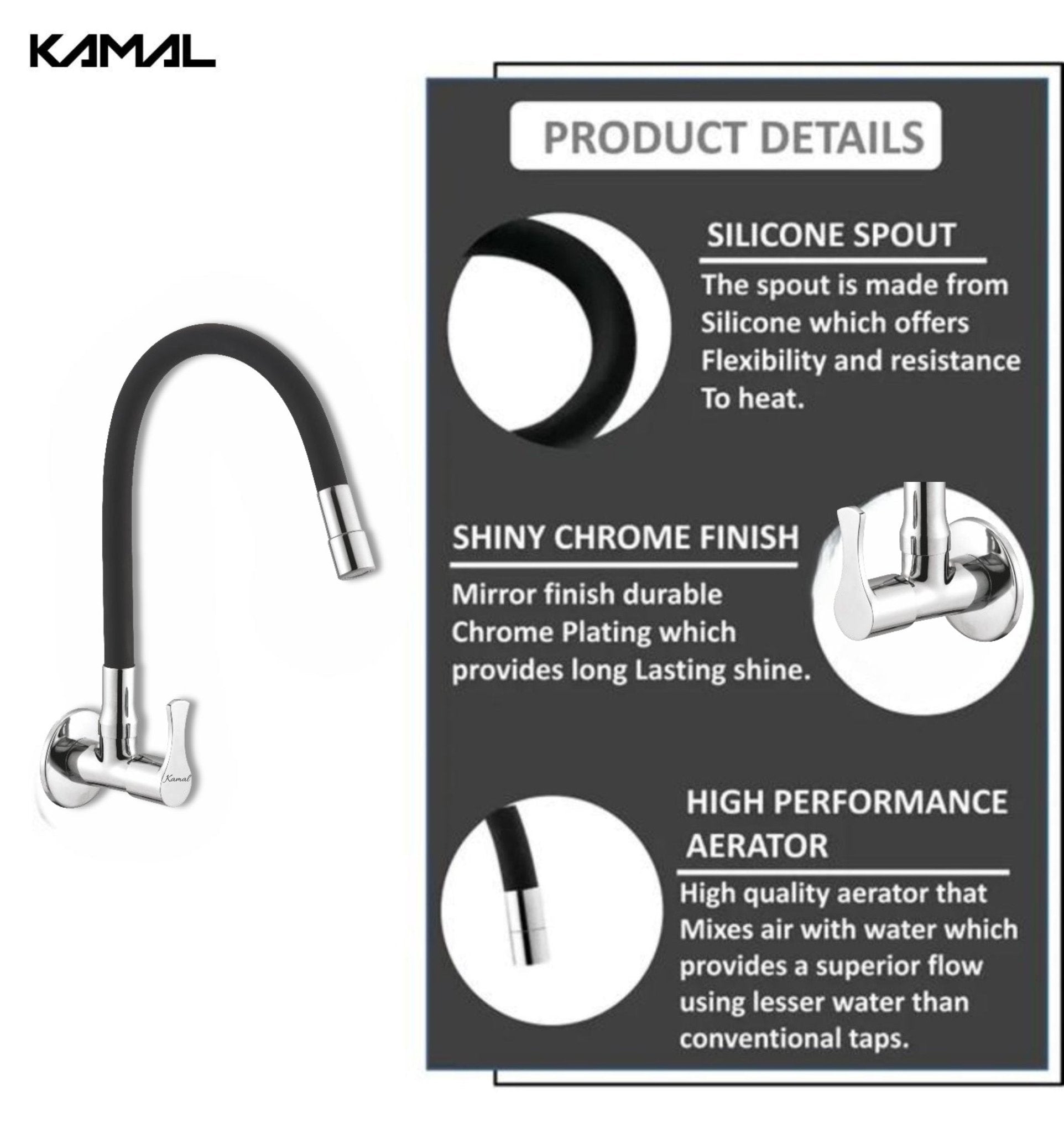 Oreva Dual Flow Sink Tap – by Kamal - Oreva - Kamal Bathware