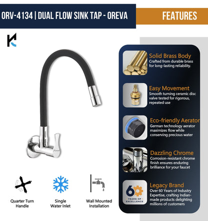 Oreva Dual Flow Sink Tap – by Kamal - Oreva - Kamal Bathware