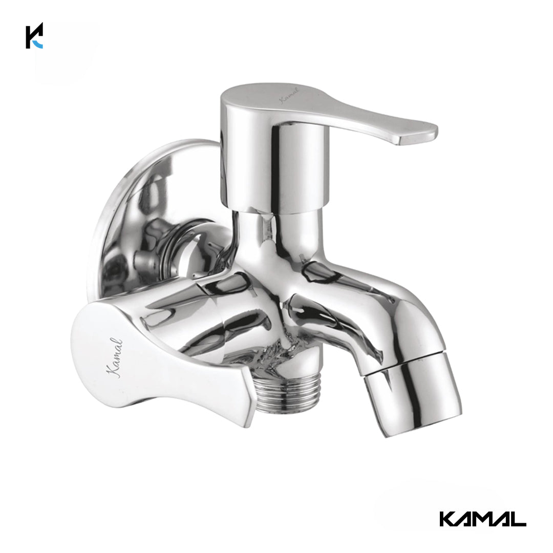Oreva Prime Nova Series Two Way Bib Tap (Full Brass) - by Kamal - Oreva Prime Nova - Kamal Bathware