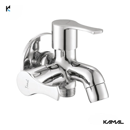 Oreva Prime Nova Series Two Way Bib Tap (Full Brass) - by Kamal - Oreva Prime Nova - Kamal Bathware