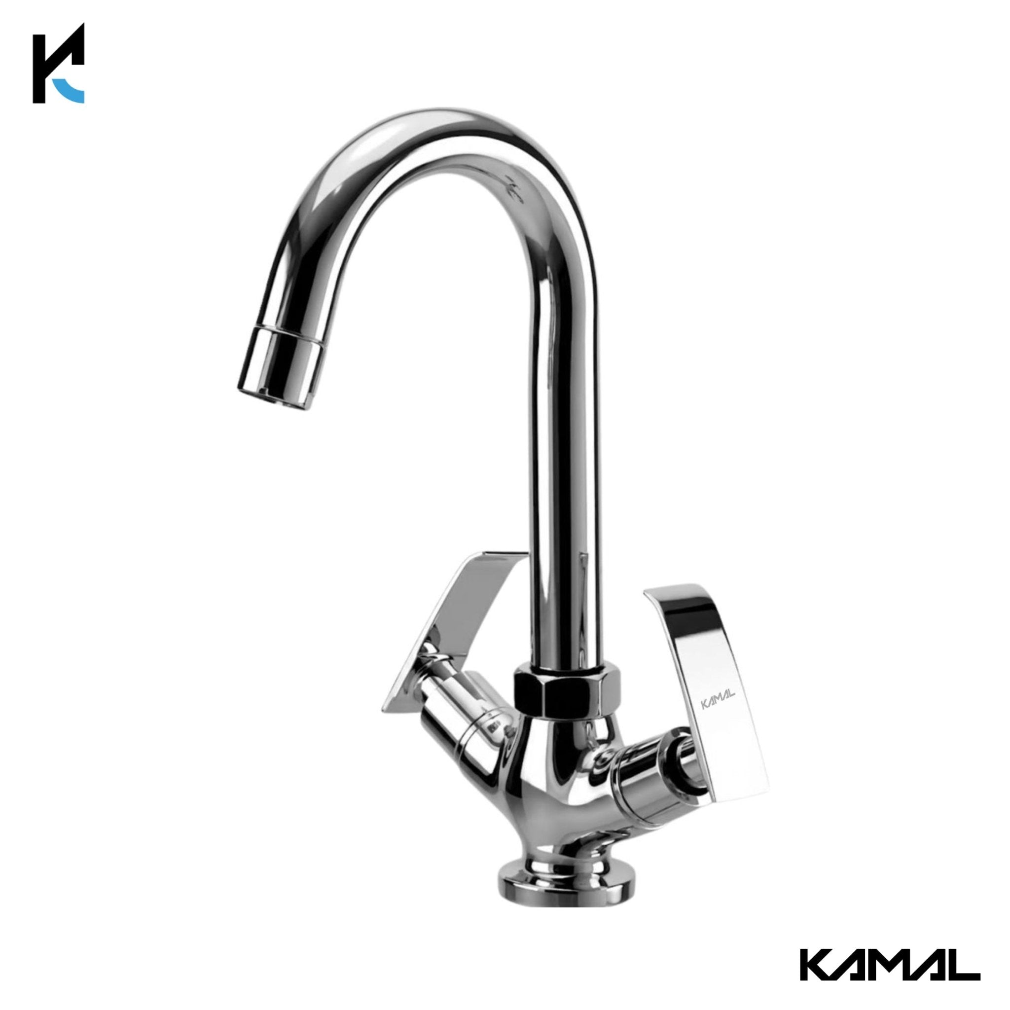 Orion Centre Hole Basin Mixer (Full Brass) - by Kamal - Orion - Kamal Bathware