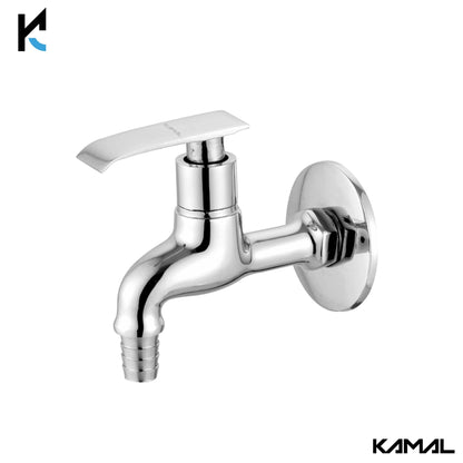 Orion Nozzle Bib Tap with Wall Flange (Full Brass) - by Kamal - Orion - Kamal Bathware