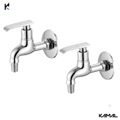 Orion Nozzle Bib Tap with Wall Flange (Full Brass) - by Kamal - Orion - Kamal Bathware
