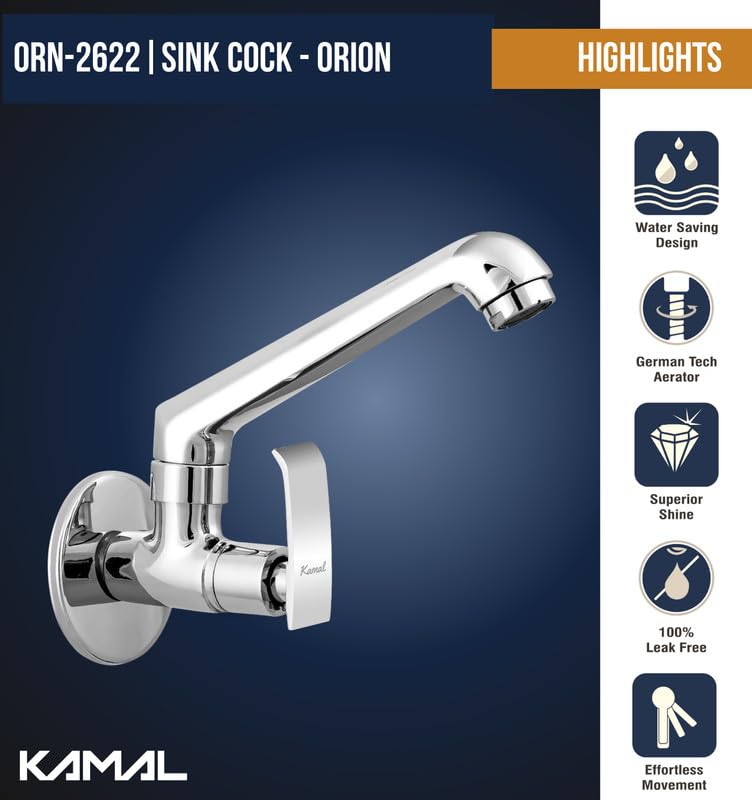 Orion Sink Tap (Full Brass) - by Kamal - Kamal Bathware