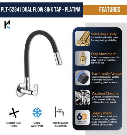 Platina Dual Flow Sink Tap – by Kamal - Platina - Kamal Bathware
