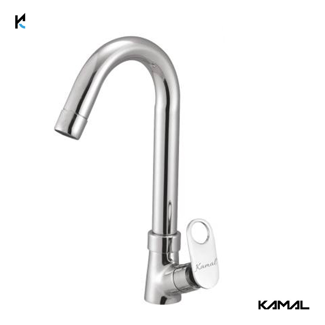 Platina Swan Neck (Full Brass) - by Kamal - Platina - Kamal Bathware