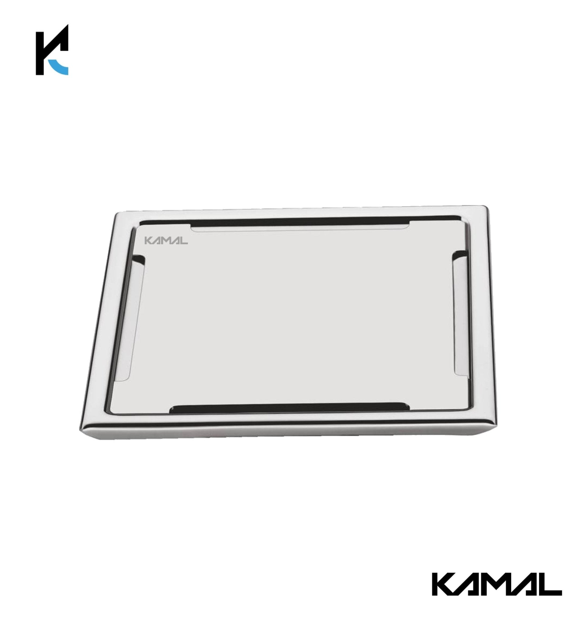Premium Square Shower Water Drain Channel (SS 304 Grade) - by Kamal - Square - Kamal Bathware