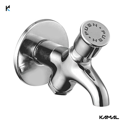Push Bib Tap (Full Brass) - by Kamal - Kamal Bathware