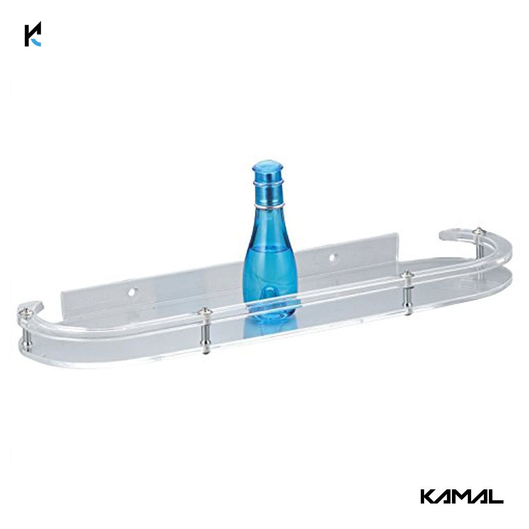PVC Acrylic Corner Shelf 12 Inch - by Kamal - Acrylic - Kamal Bathware