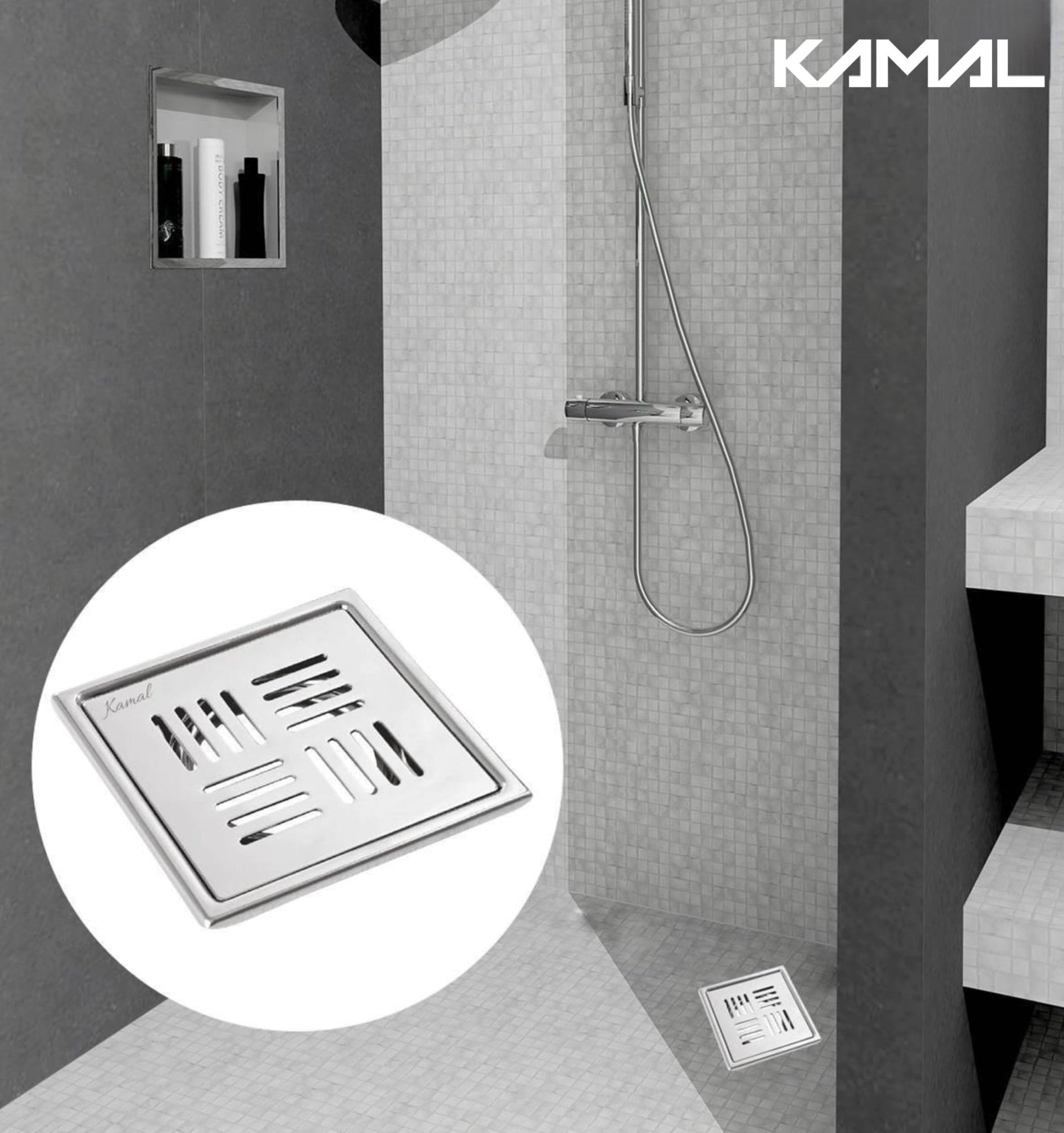 Quadrix Cockroach Trap Jali Drain Strainer - by Kamal - Quadrix - Kamal Bathware