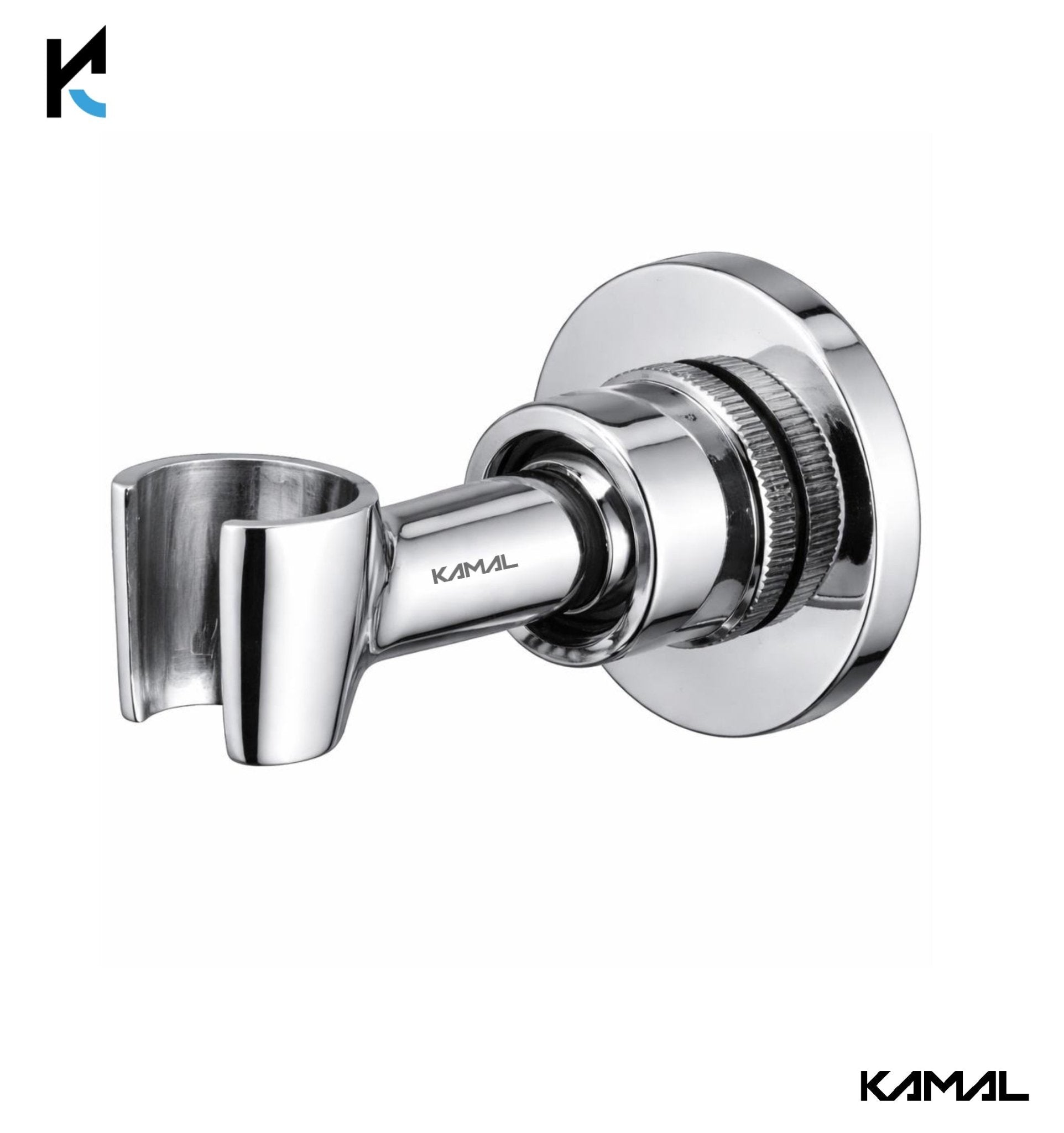 Revolving Brass Round Wall Hook for Hand Shower - by Kamal - Revolving - Kamal Bathware