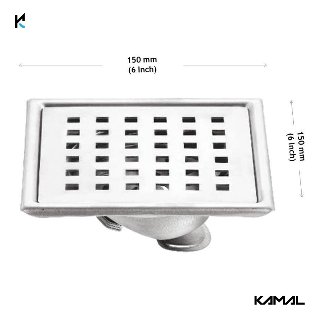 Rio Cockroach Trap (5x5 Inch) SS 304 Grade Floor Drain Jali - by Kamal - Rio - Kamal Bathware