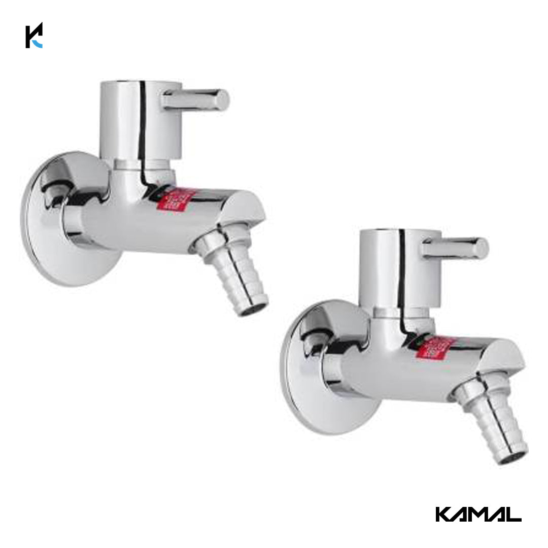 Robin Nozzle Bib Tap with Wall Flange (Full Brass) - by Kamal - Robin - Kamal Bathware