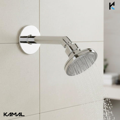 Royal Brass Overhead Shower With Arm - by Kamal - Royal - Kamal Bathware