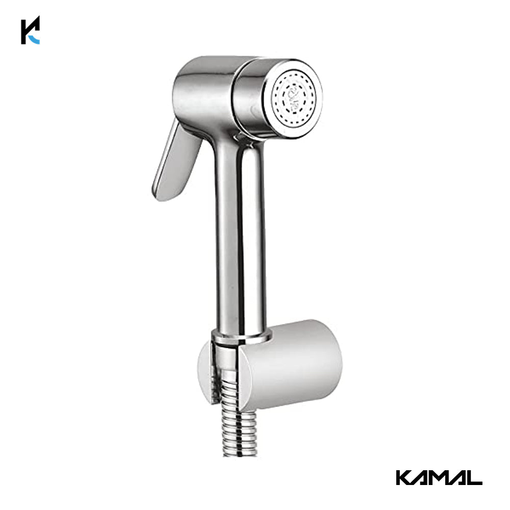 Sleek Full Brass Health Faucet/Jet Spray with Stainless Steel Flexible Tube 100 Cm - by Kamal - Sleek - Kamal Bathware