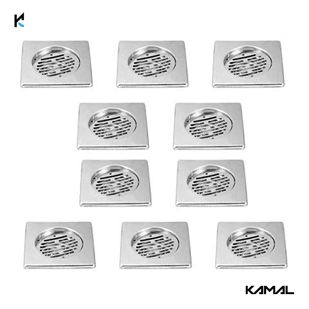 Slice Square Cockroach Trap Ring Floor Drain 6x6 Inch - by Kamal - Square - Kamal Bathware