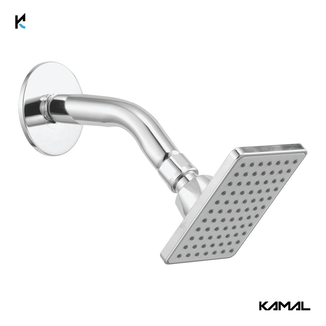 Square Shower (4x3 Inch) with Arm - by Kamal - Square - Kamal Bathware