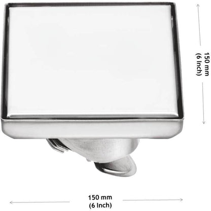 Square Tile Gratings Floor Drain Jali with Collar - by Kamal - Square - Kamal Bathware