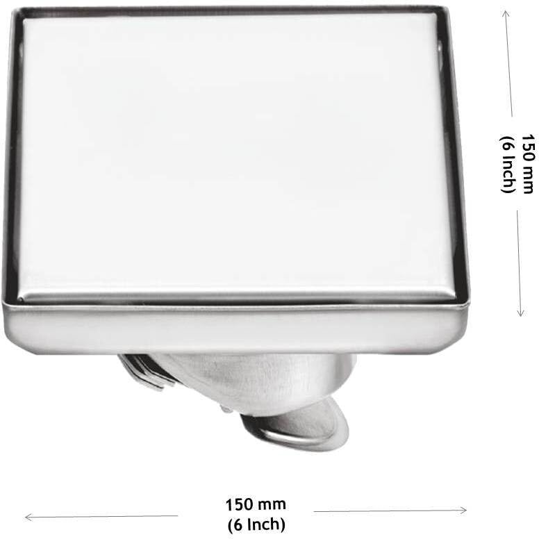 Square Tile Gratings Floor Drain Jali with Collar - by Kamal - Square - Kamal Bathware