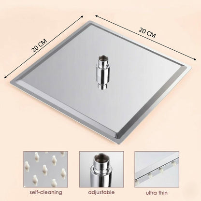 Square Ultra Slim Rain Shower (Only Showerhead) - by Kamal - Square Ultra Slim - Kamal Bathware