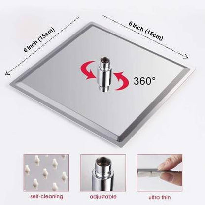 Square Ultra Slim Rain Shower (Only Showerhead) - by Kamal - Square Ultra Slim - Kamal Bathware