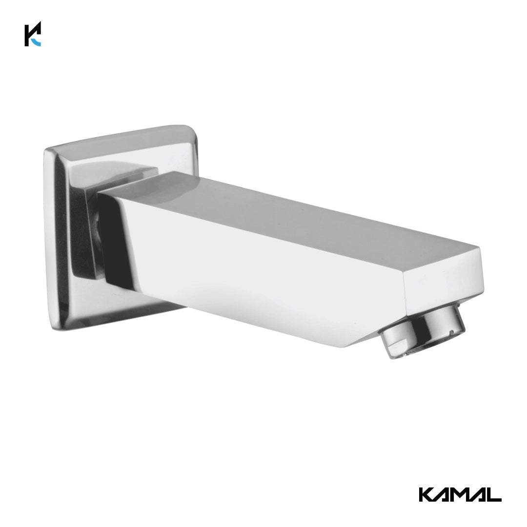 Squario Wall Spout (Full Brass) - by Kamal - Squario - Kamal Bathware