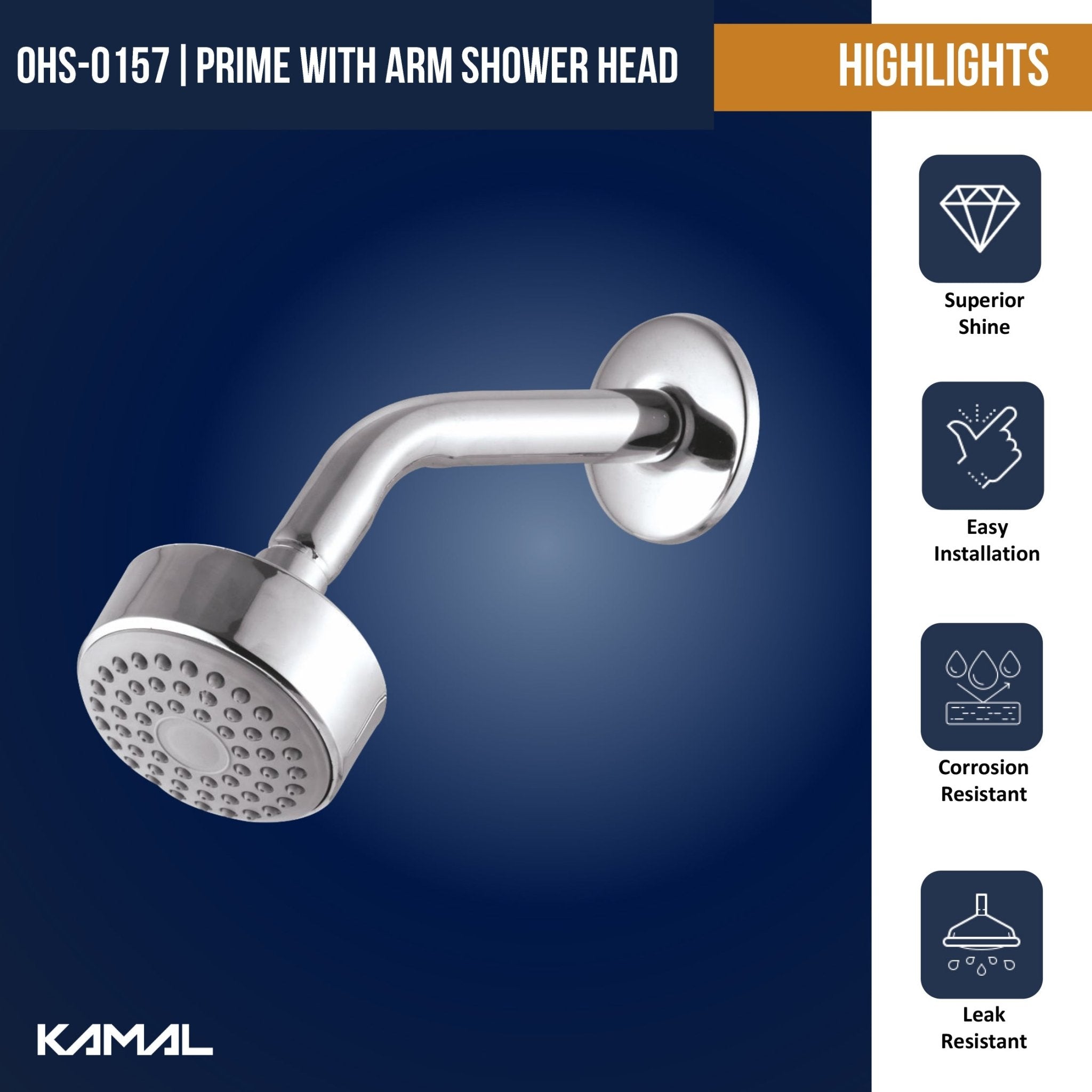 Stylish Prime Shower (With Arm) - by Kamal - Stylish - Kamal Bathware
