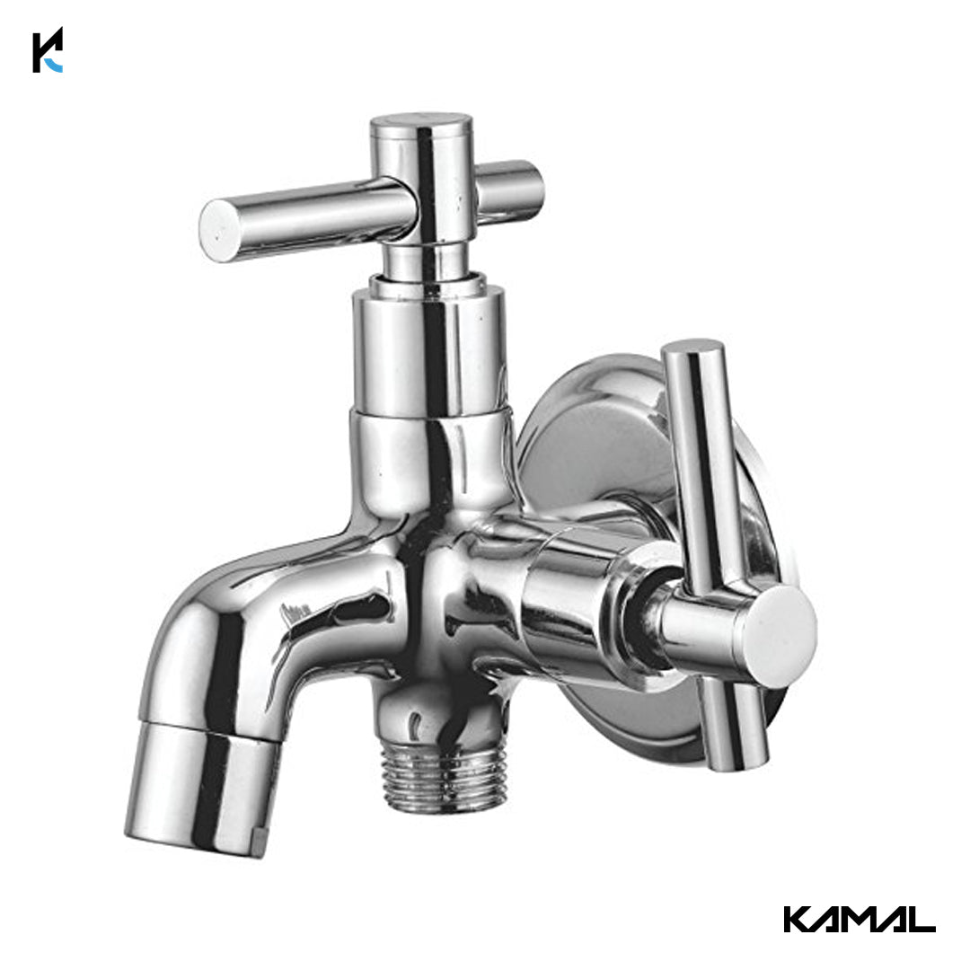 Tarim Two in One Bib Tap (Full Brass) - by Kamal - Tarim - Kamal Bathware