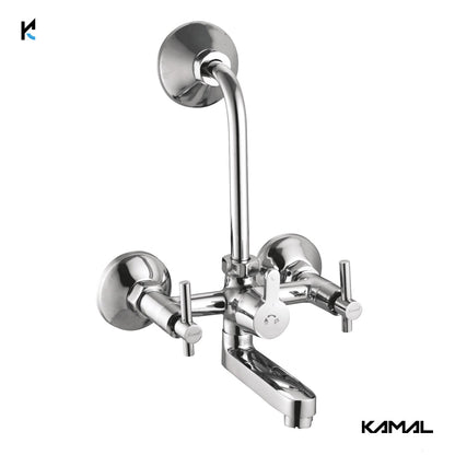 Tarim Wall Mixer with L Bend Pipe Admire Spout (Full Brass) - by Kamal - Tarim - Kamal Bathware
