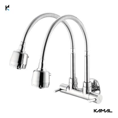 Terra Two Way Sink Tap (Brass & SS Steel) - by Kamal - Terra - Kamal Bathware