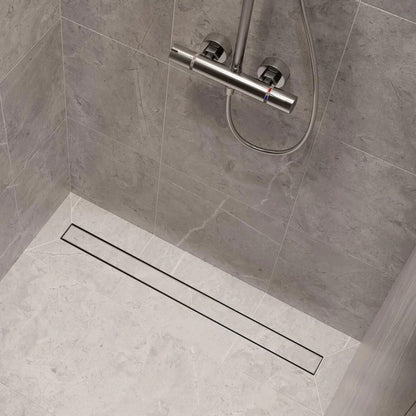 Tile Insert Channel Drainer (SS 304 Grade) - Side Hole Shower Water Drain Channel - by Kamal - Drainer - Kamal Bathware