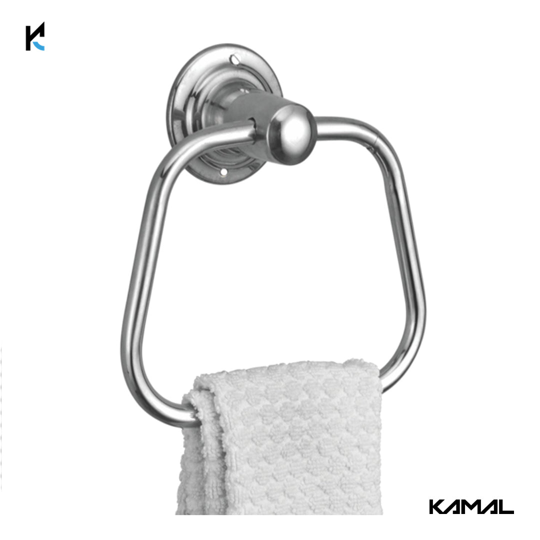 Triangular Stainless Steel Towel Ring for Bathroom - By Kamal - Triangular - Kamal Bathware