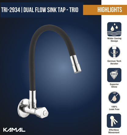 Trio Dual Flow Sink Tap – by Kamal - Trio - Kamal Bathware