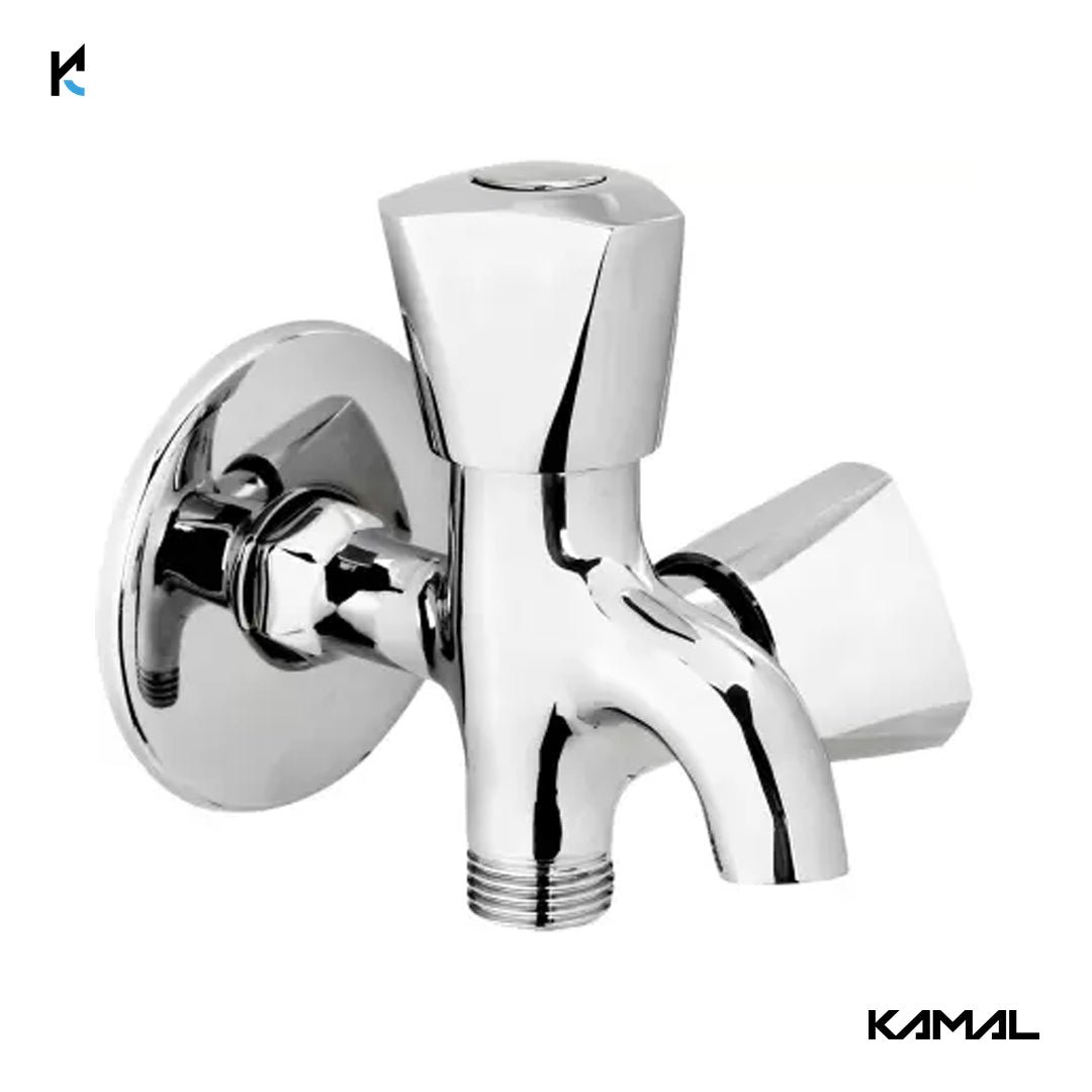 Trio Nova Series Two Way Bib Tap (Full Brass) - by Kamal - Kamal Bathware