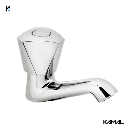Trio Pillar Tap (Full Brass) - by Kamal - Trio - Kamal Bathware