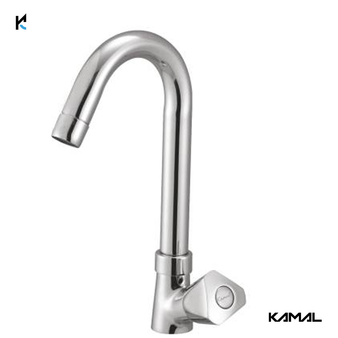 Trio Swan Neck (Full Brass) - by Kamal - Trio - Kamal Bathware