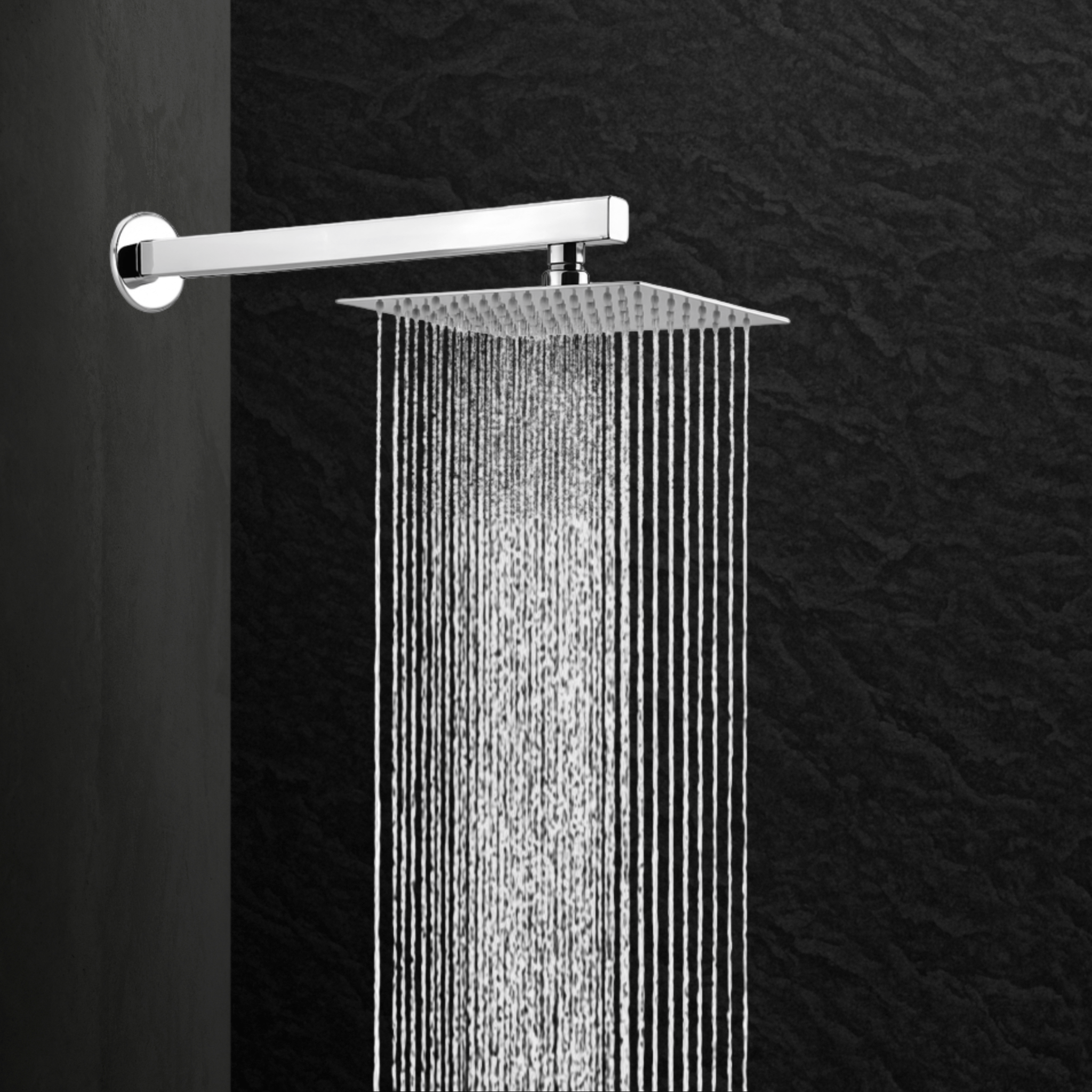 Ultra Slim Rain Shower Stainless Steel Shower Arm - by Kamal - Ultra Slim - Kamal Bathware