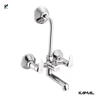 Vega Eco Wall Mixer with L bend Pipe (Full Brass) - by Kamal - Vega Eco - Kamal Bathware
