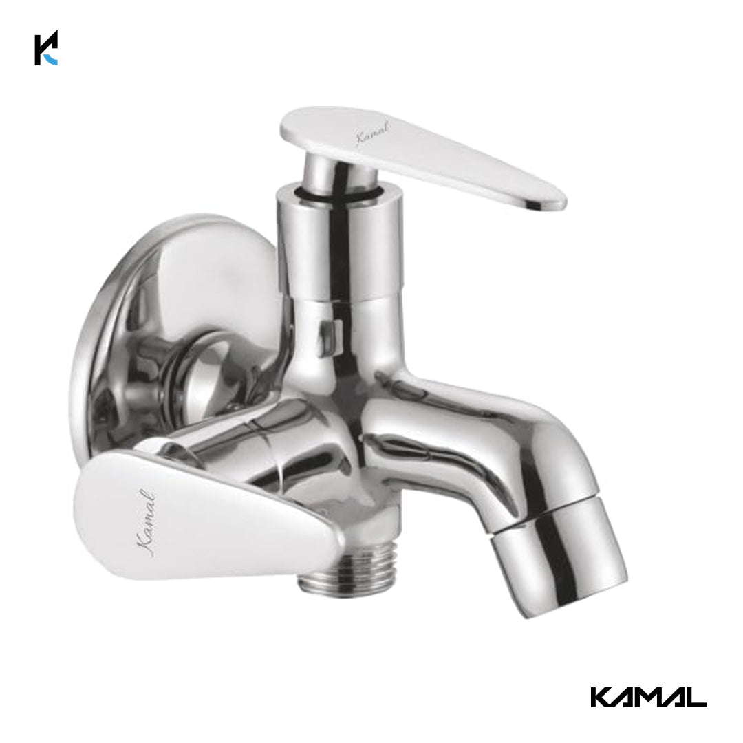 Vega Prime Novo Two Way Bib Tap (Full Brass) - by Kamal - Vega Prime Novo - Kamal Bathware