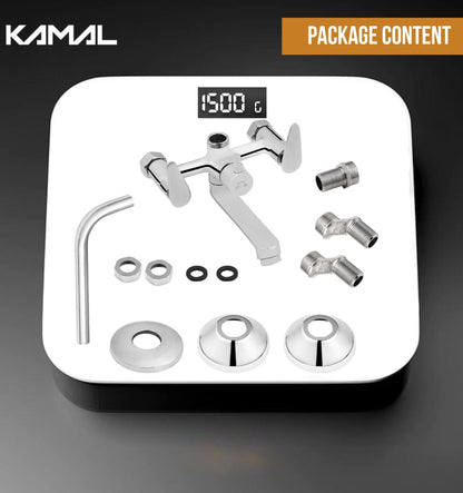 Vega Wall Mixer with L Bend Pipe (Full Brass) - by Kamal - Kamal Bathware